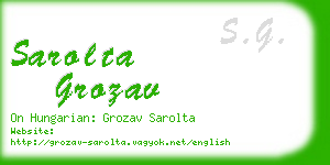 sarolta grozav business card